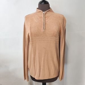 Vintage half zip Tan Sweater